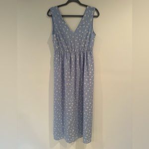 NWT! AWARE by Vero Moda blue and white dot maxi dress